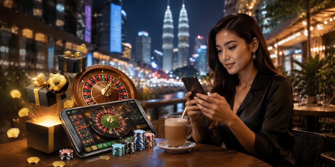 Paparan permainan roulette kasino dalam antara muka 132 Malaysia