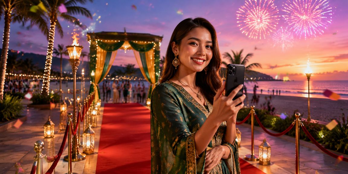 Pengguna di Penang menyemak odds perlawanan sempena Hari Raya melalui platform 132